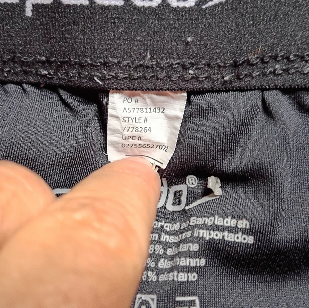 Speedo Men's Black Heathered Shorts Small Drawstring Pockets‎ Pull On